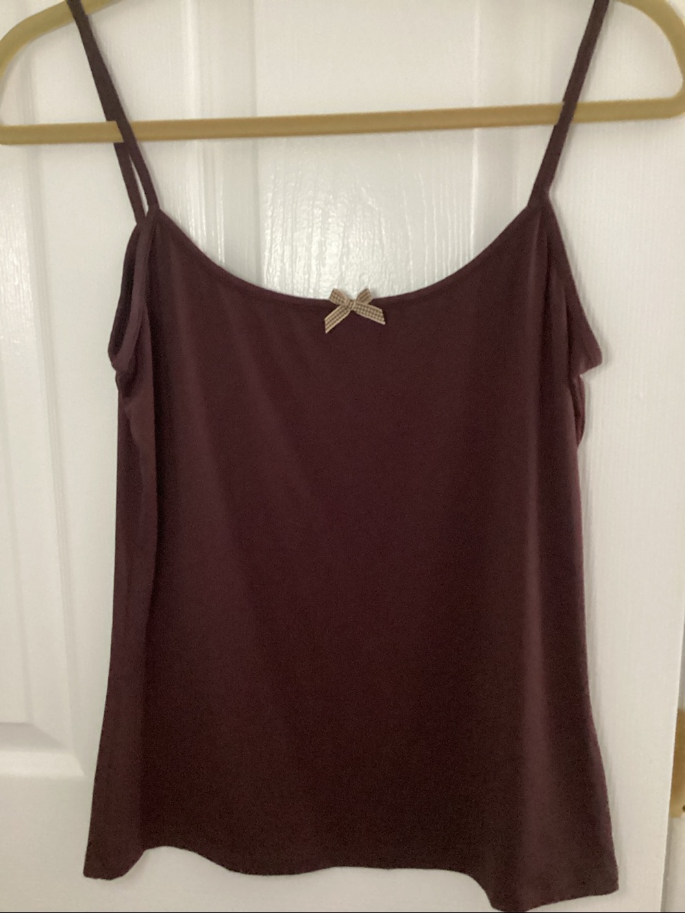 hm cocoa cami gingham bow top